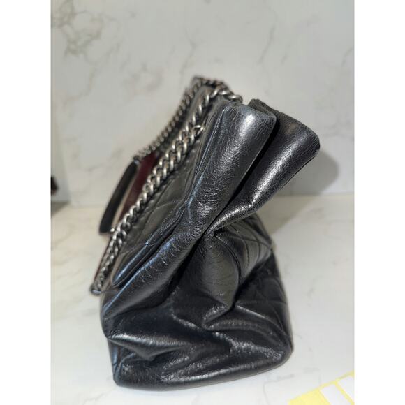 Chanel Glazed Calfskin Quilted Large Duo Color Tote in Black - Picture 4 of 8